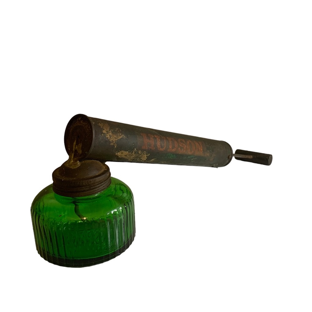 Vintage Hudson Sprayer With Green Glass